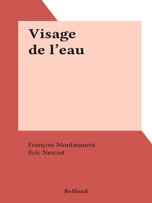 cover image of Visage de l'eau